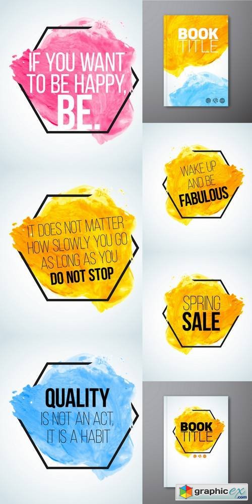Modern Inspirational Quote on Watercolor Background