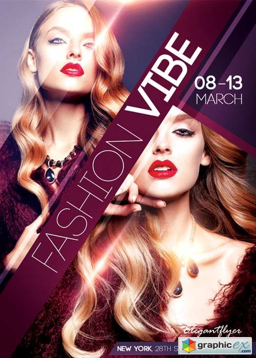 Fashion Vibe  Flyer PSD Template + Facebook Cover