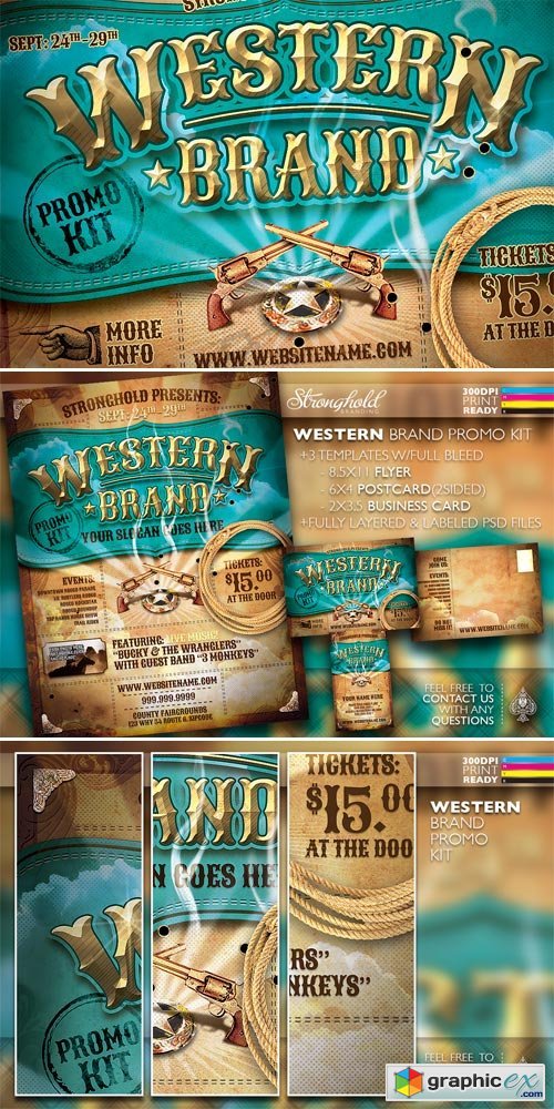 Vintage Western Brand Flyer Kit