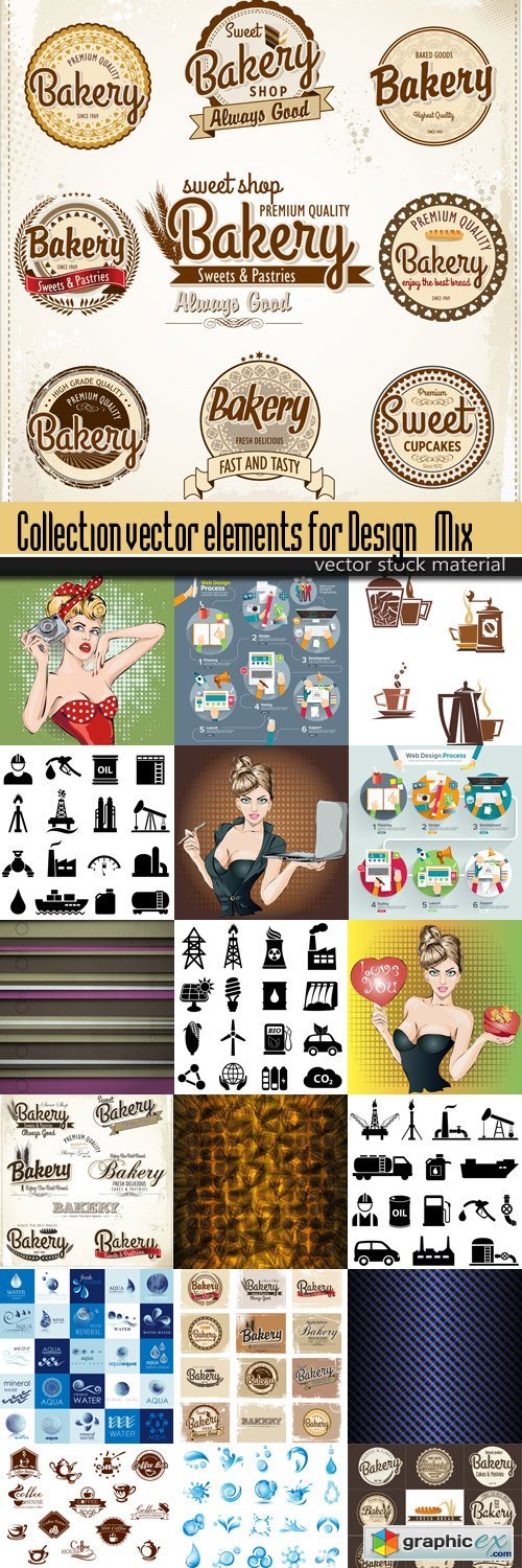 Collection vector elements for Design - Mix