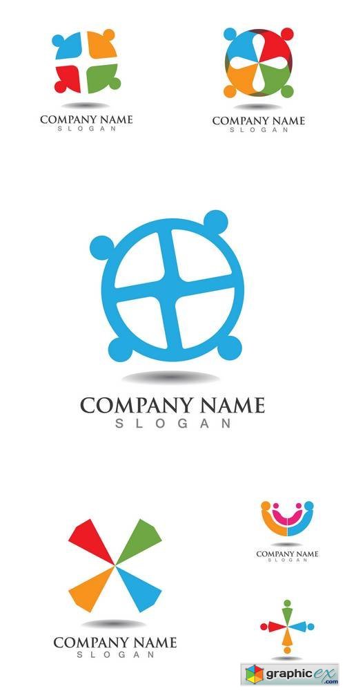 Community Logo Group People