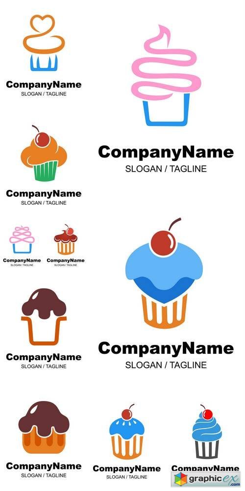 Cupcake Logo Icon Vector