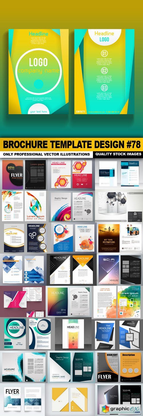 Brochure Template Design #78 - 25 Vector