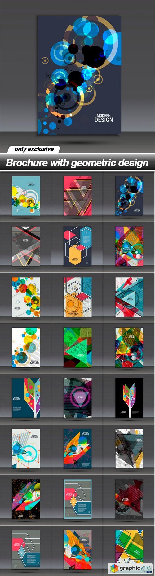 Brochure with geometric design - 25 EPS