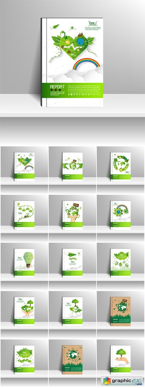 Vector design for cover, flyer poster, eco concept