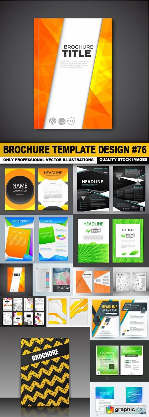 Brochure Template Design #76 - 15 Vector