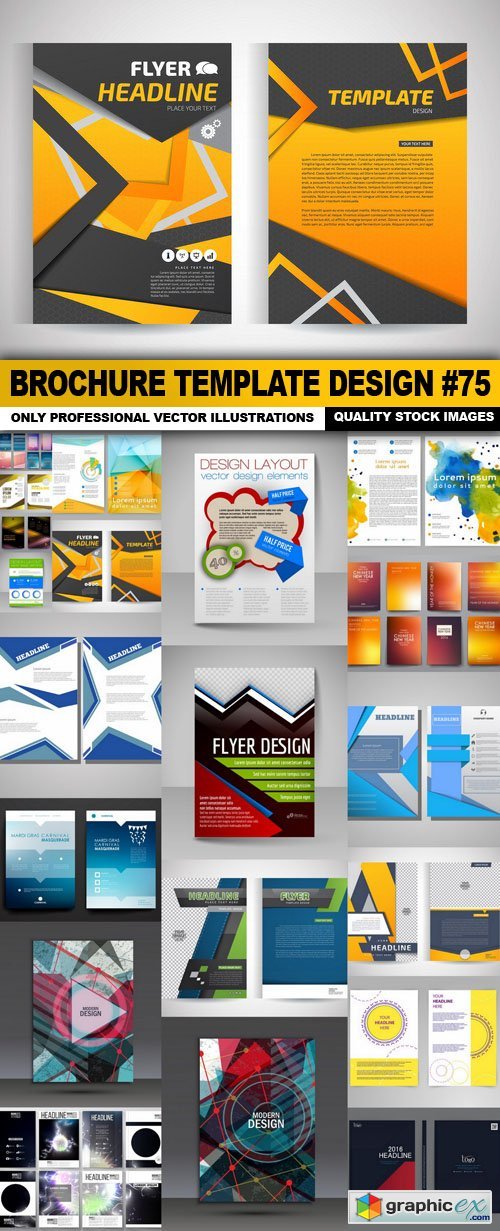 Brochure Template Design #75 - 20 Vector