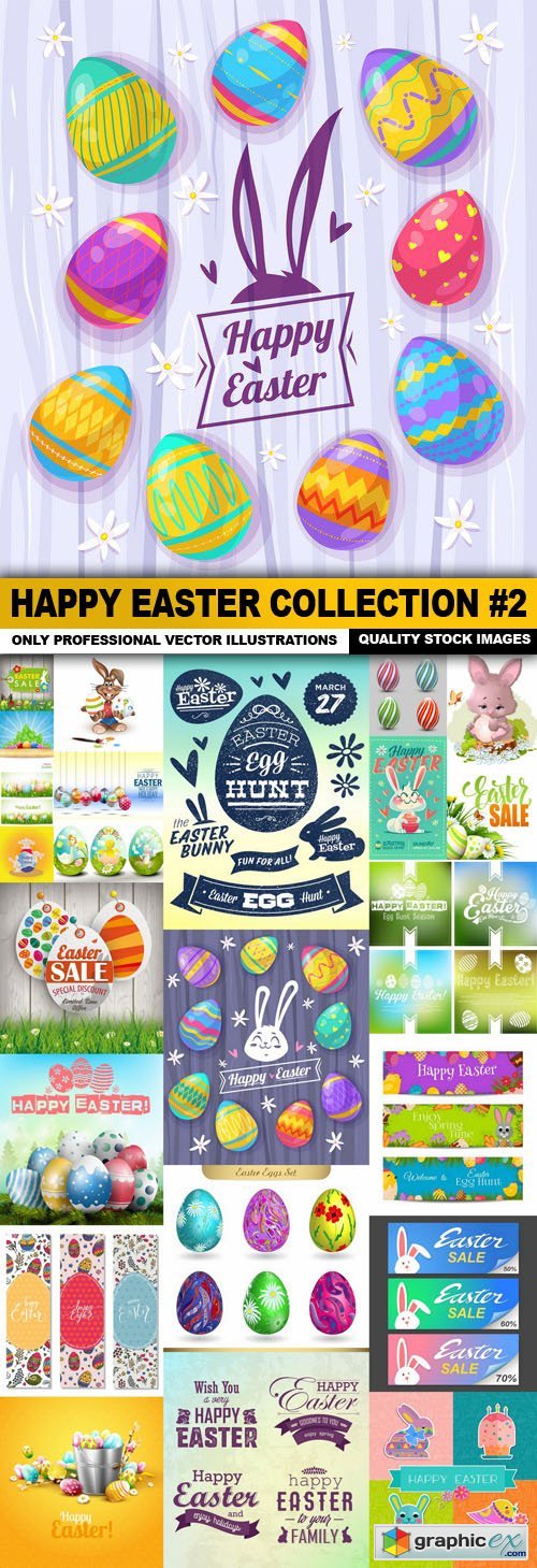Happy Easter Collection #2 - 25 Vector