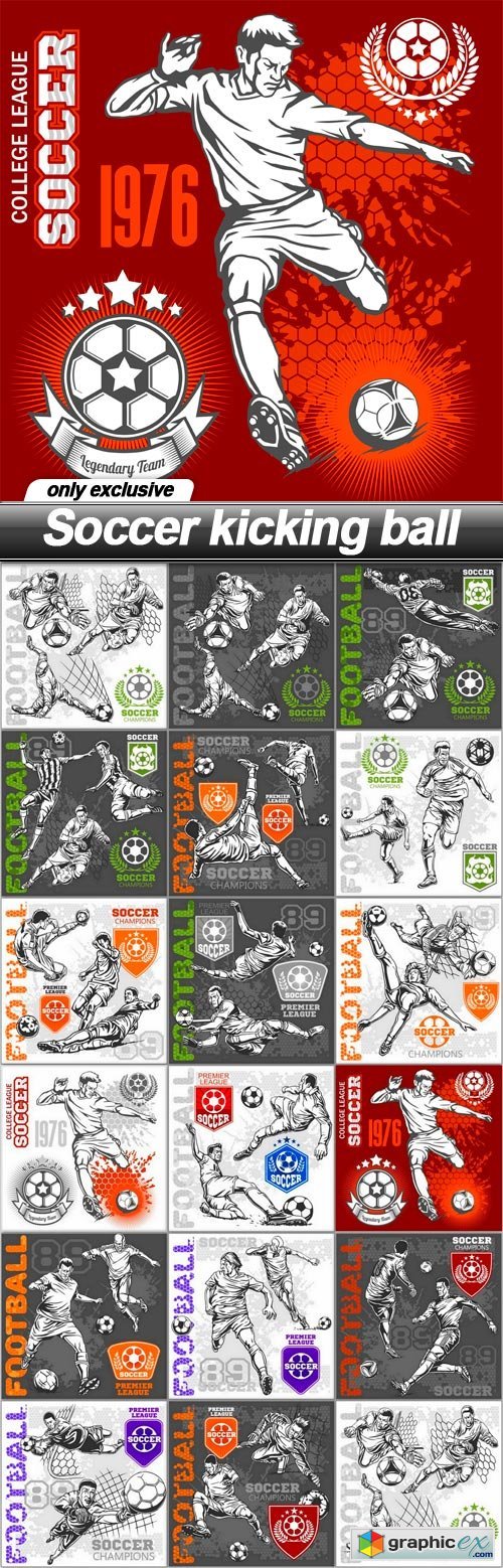 Soccer kicking ball - 17 EPS
