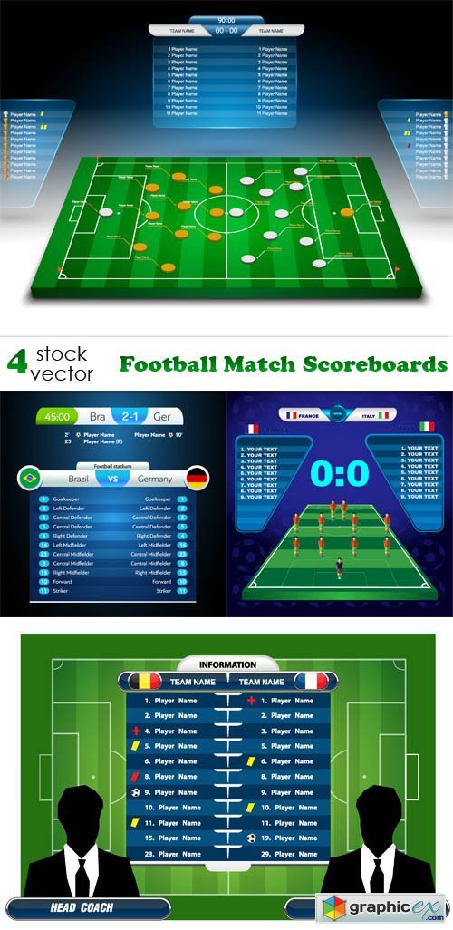 Vectors - Football Match Scoreboards