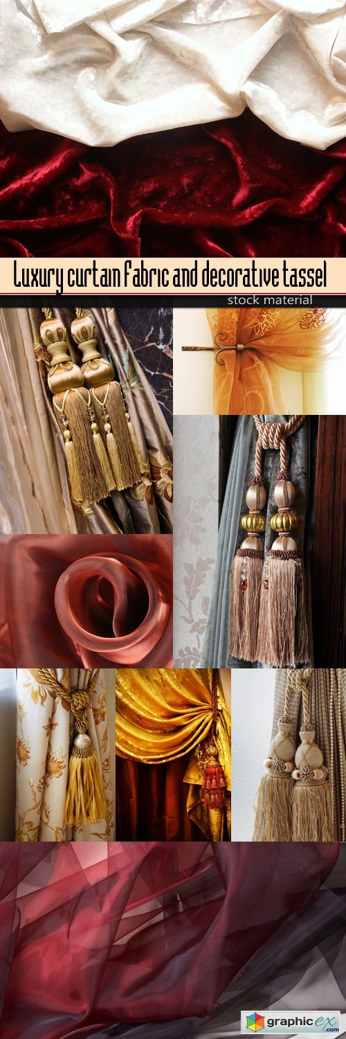 Luxury curtain Fabric and decorative tassel