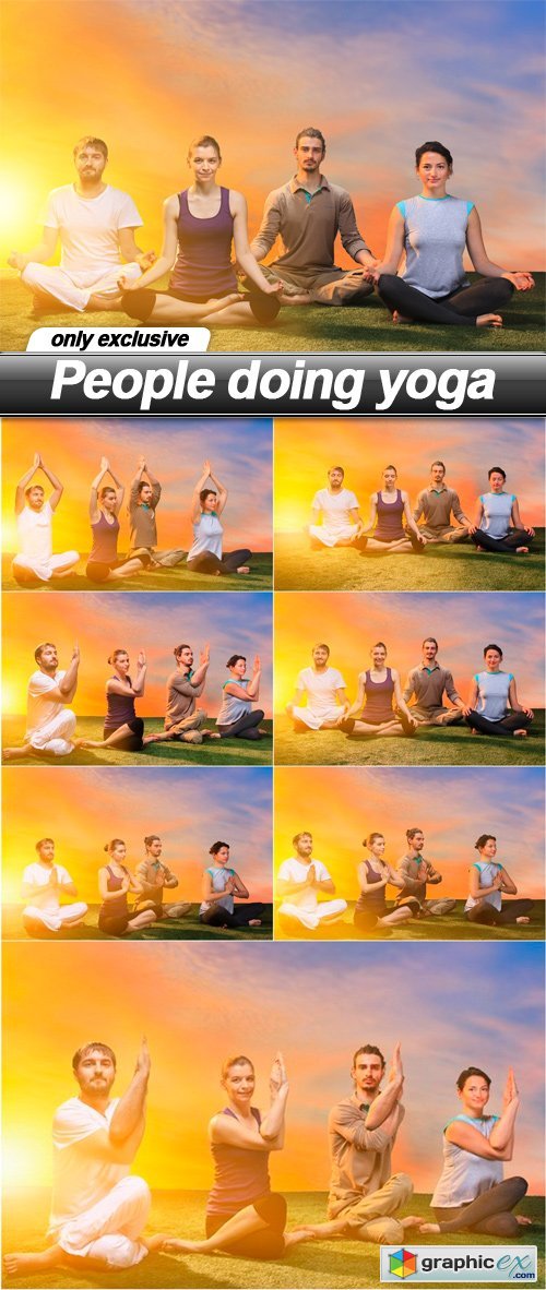 People doing yoga - 8 UHQ JPEG