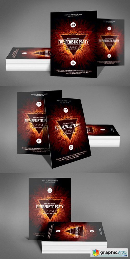 Bright Abstract Flyer Psd Template