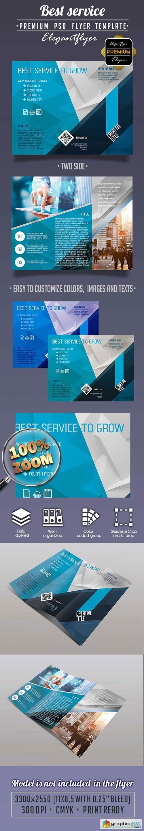 To Grow Premium PSD Tri-Fold brochures