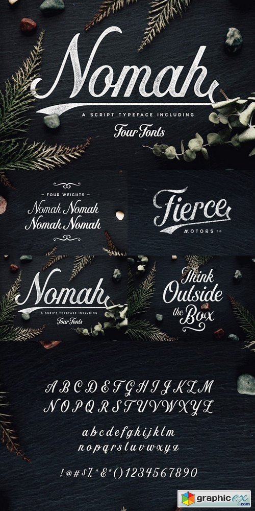 Nomah | A Script Typeface + Bonus