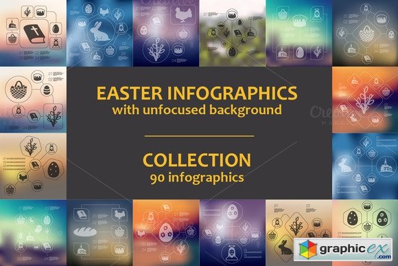 90 Easter Infographics Collection