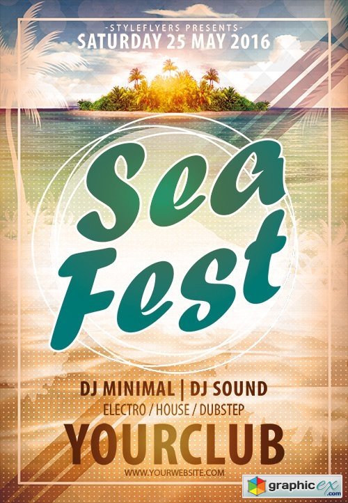Sea Fest Flyer PSD Template