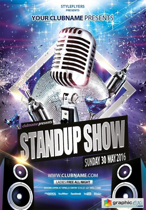 Stand up show Flyer PSD Template
