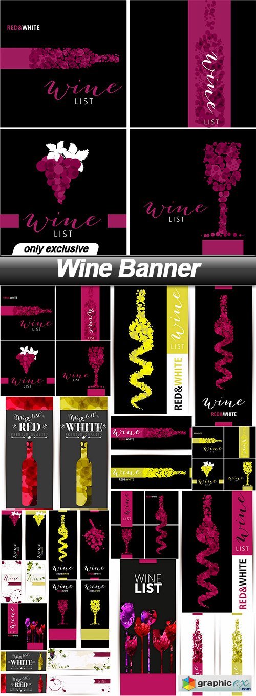 Wine Banner - 18 EPS