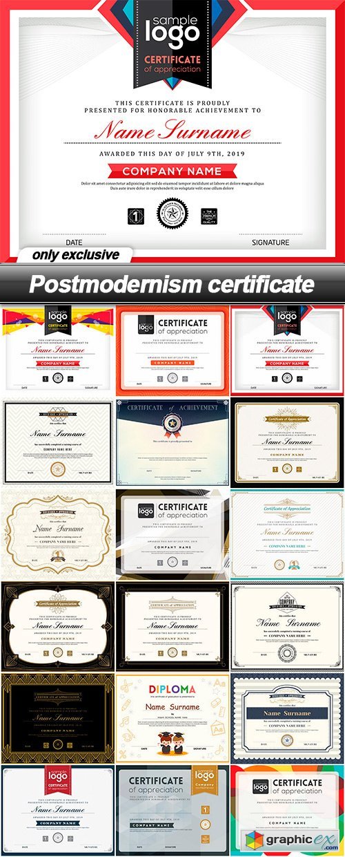Postmodernism certificate - 18 EPS