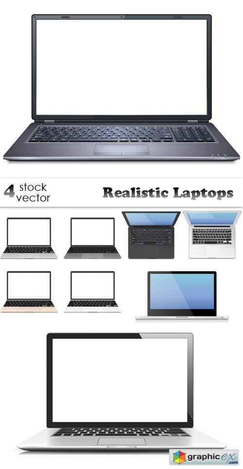 Vectors - Realistic Laptops