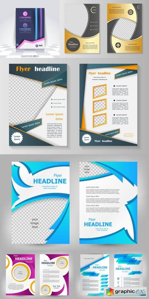Vector Flyer Template Design for Business Brochure, Leaflet or Magazine Cover