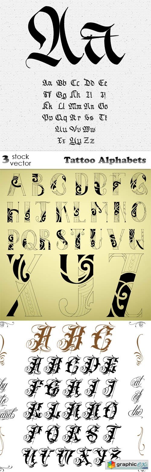 Vectors - Tattoo Alphabets