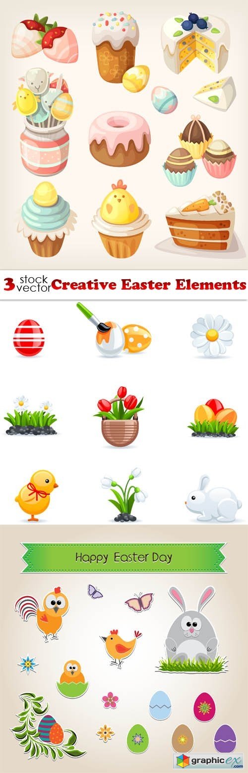 Vectors - Creative Easter Elements