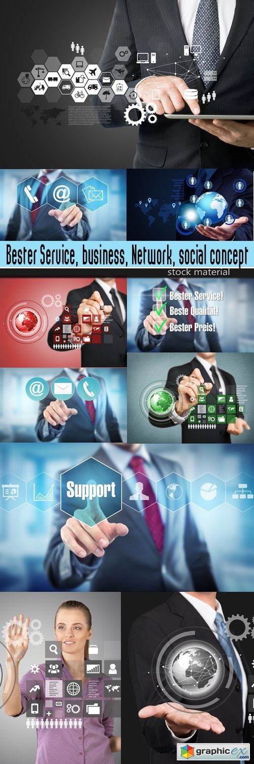Bester Service, business, Network, social concept