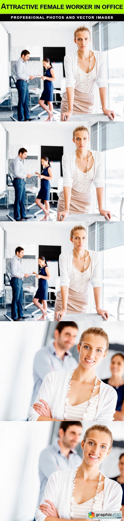 Attractive female worker in office