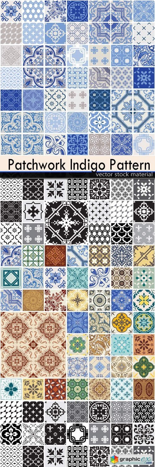 Patchwork Indigo Pattern