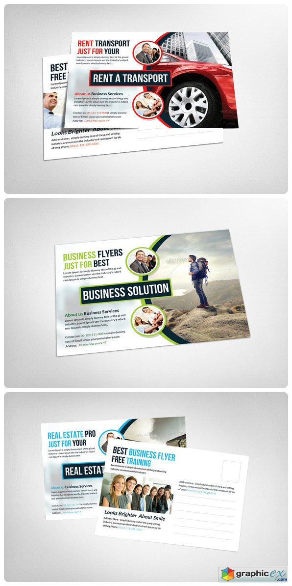 Multi Business Postcard Template