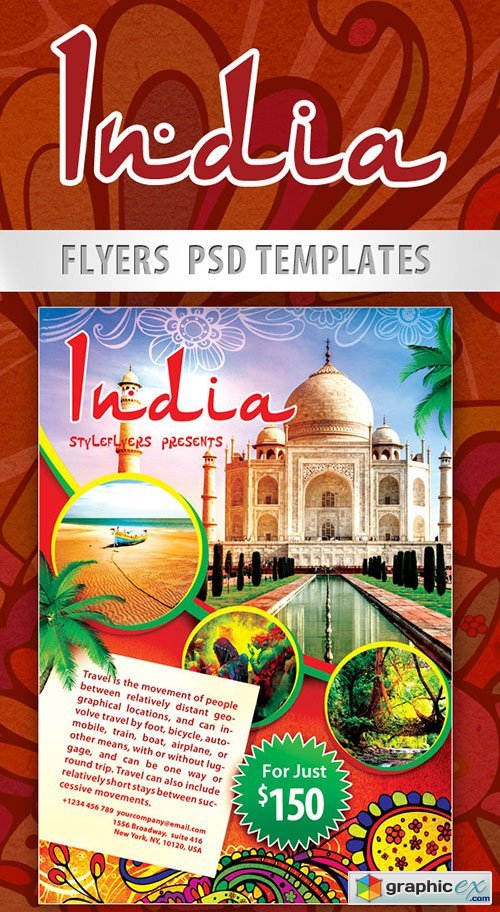 India Flyer PSD Template + Facebook Cover