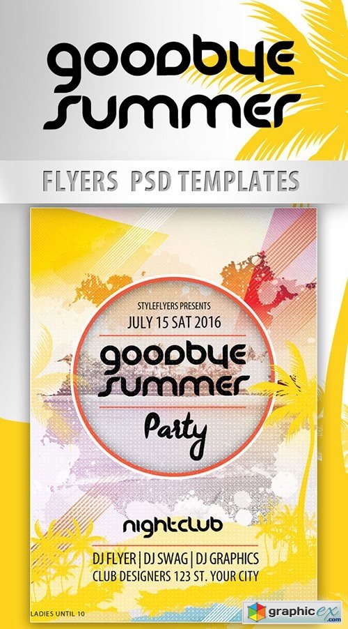 Goodbye Summer Party PSD Template + Facebook Cover