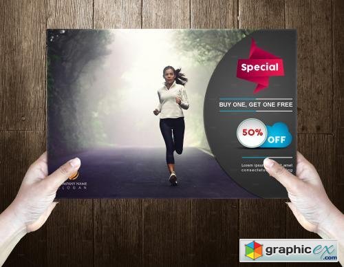 Fitness Post Card Template