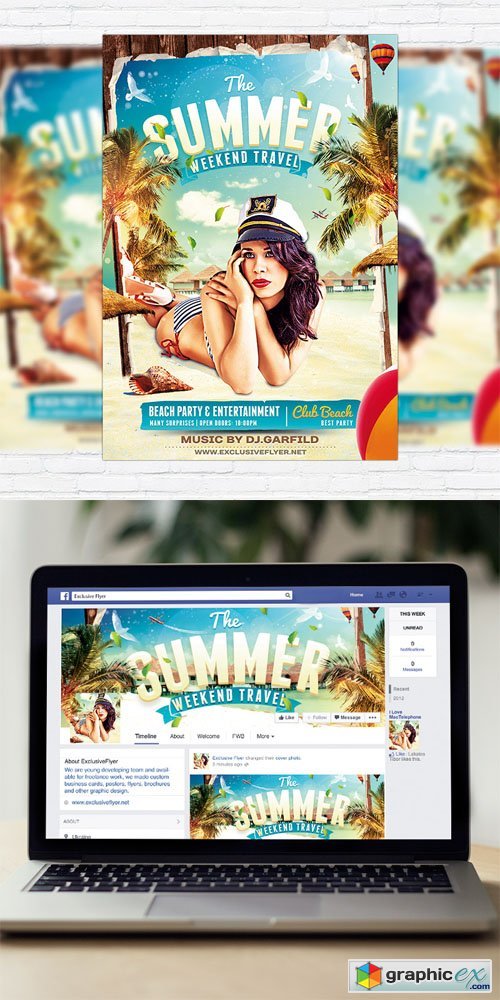 The Summer - Flyer Template + Facebook Cover