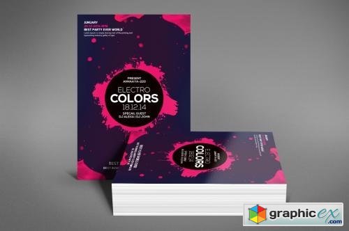 Electro Colors Flyer Templates