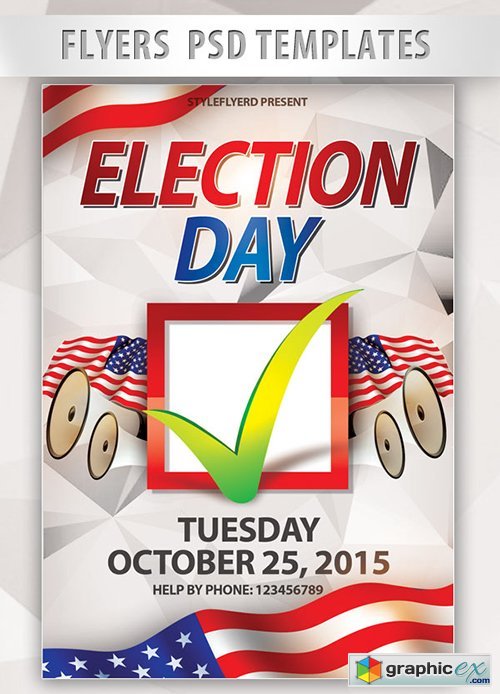 Election Day PSD Template + Facebook Cover