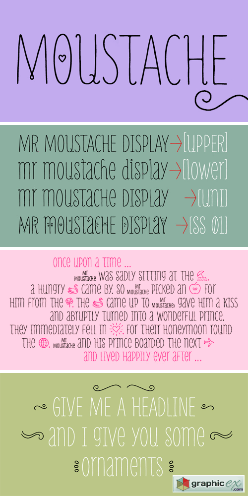 Mr Moustache Font Family