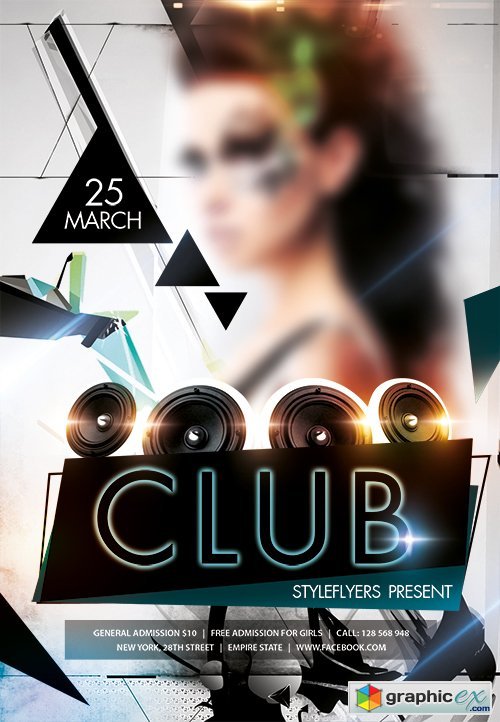 Club Flyer PSD Template + Facebook Cover