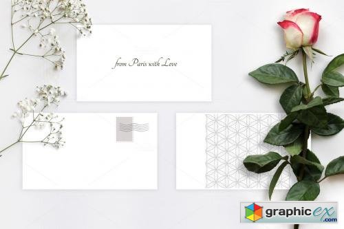 Layered PSD Mock-up with a Rose