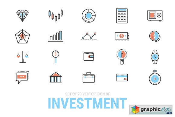 Investment icon set