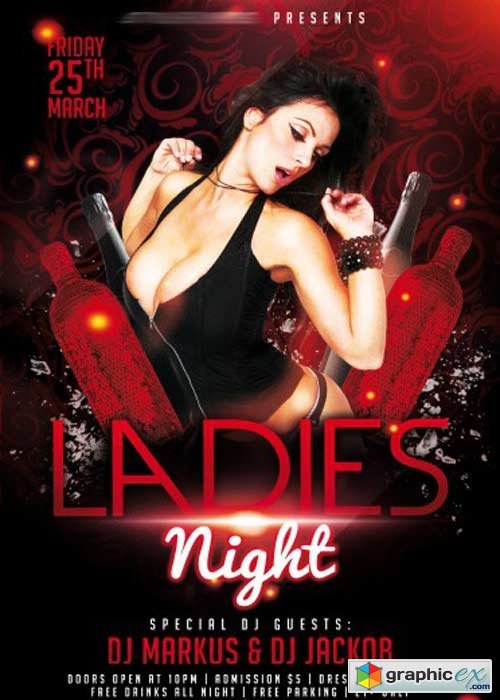 Ladies Night V6 PSD Template + Facebook Cover
