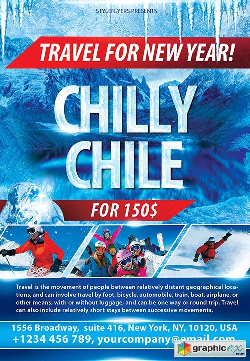 Chilly Chile PSD Flyer Template + Facebook Cover