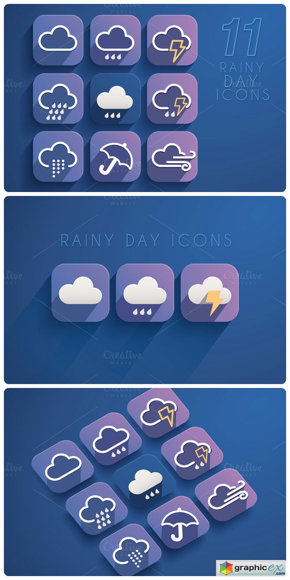 11 Rainy Day Icons