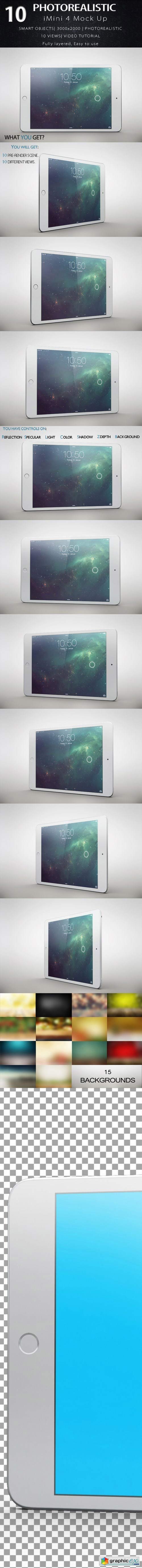 Bundle iPad Mini 4 Tablet Mock Up