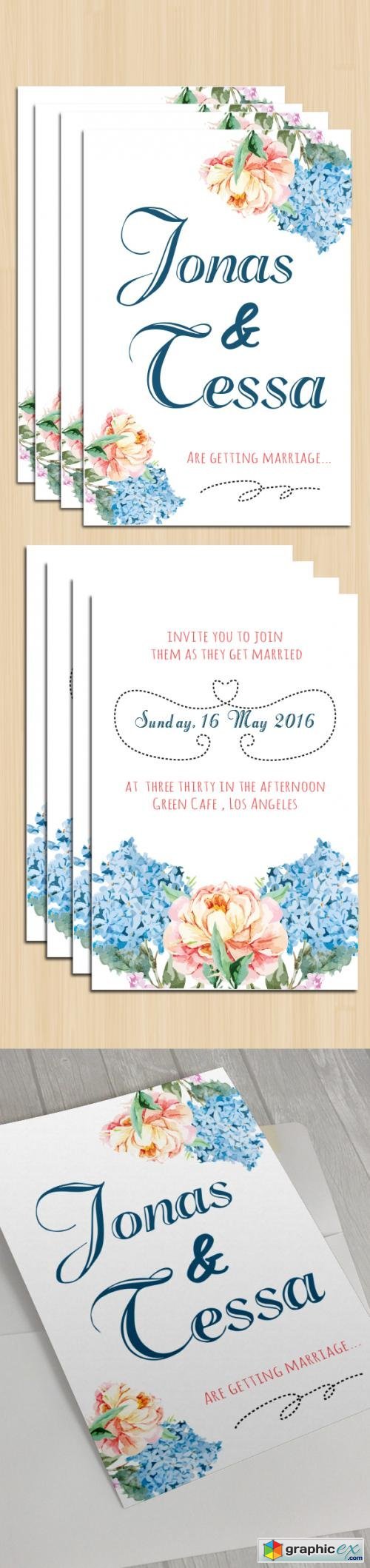Floral Wedding Card IV