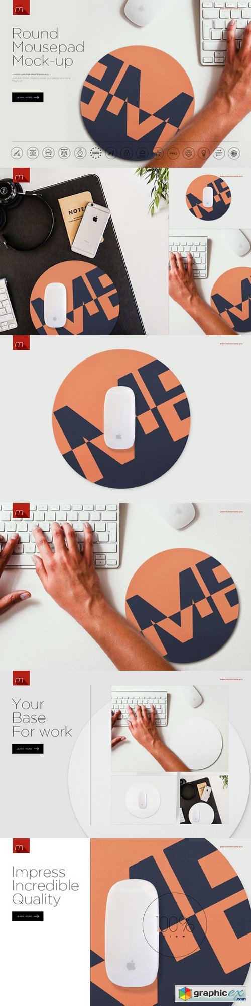 Round Mouse Pad Mock-up