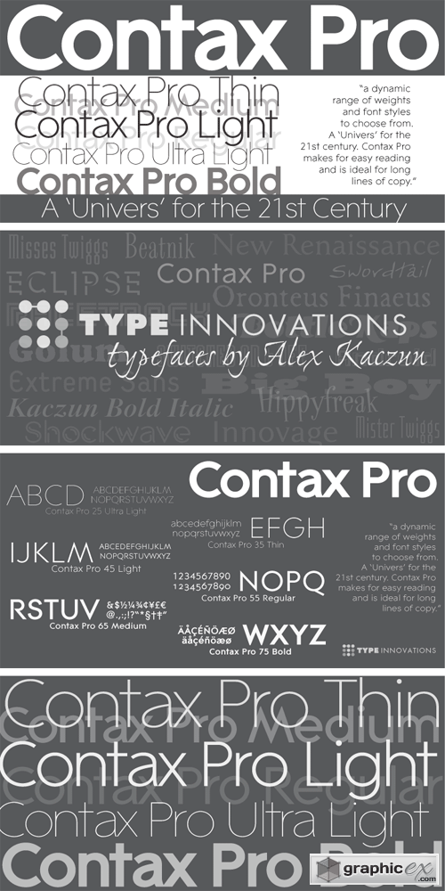 Contax Pro Font Family
