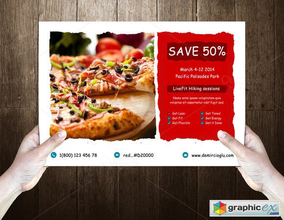 Dominos Post Card Template